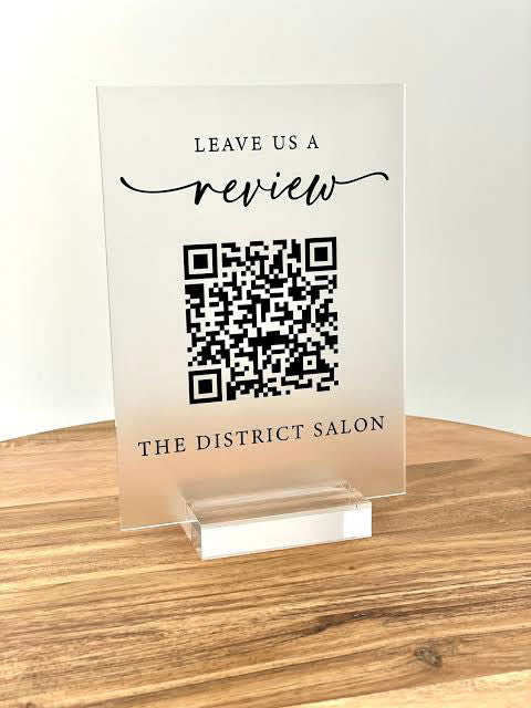 Customized Business Leave a Review & QR Code Sign - Stockist.pk