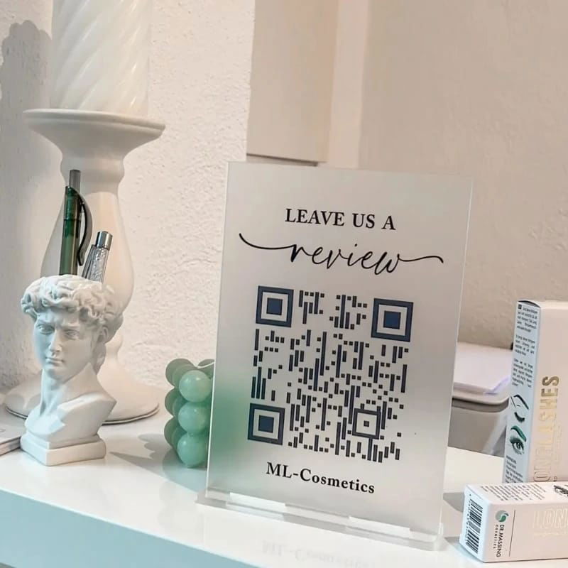 Customized Business Leave a Review & QR Code Sign - Stockist.pk