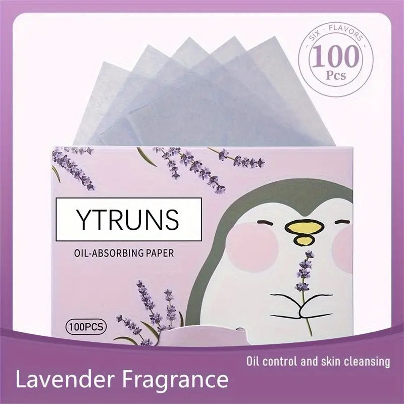 100pcs Boxed Scented Oil Absorbing Paper For Facial Oil Control And Cleansing