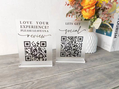 Customized Business Leave a Review & QR Code Sign - Stockist.pk