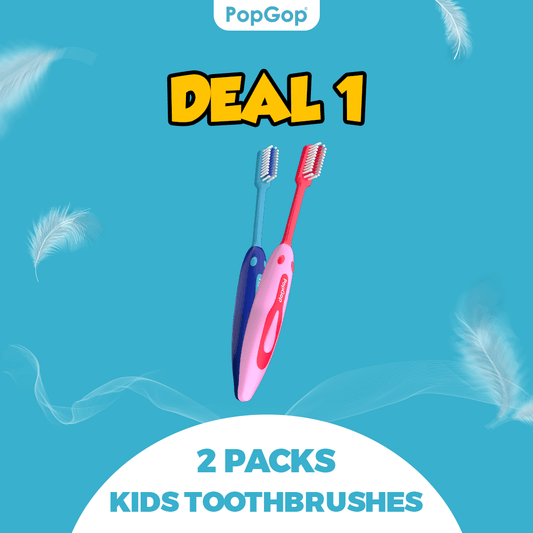PopGop® Premium Baby Tooth Brushes (Budget Pack 2)