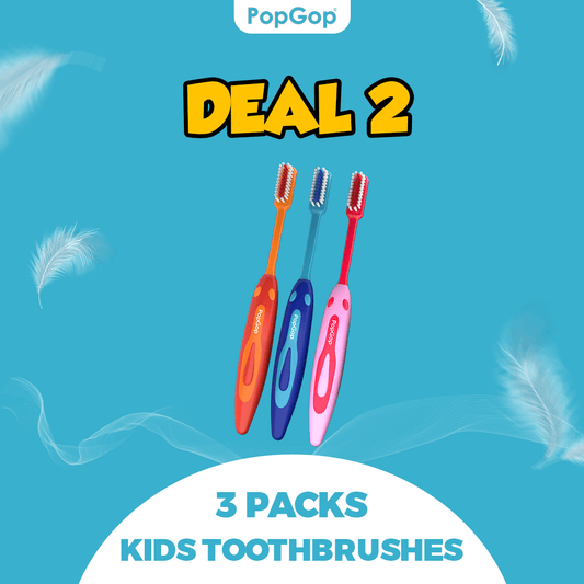 PopGop® Premium Baby Tooth Brushes (Budget Pack 3)