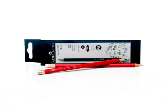 Faber Castell Blackmatt Graphite Pencils with Eraser (Red) - Stockist.pk