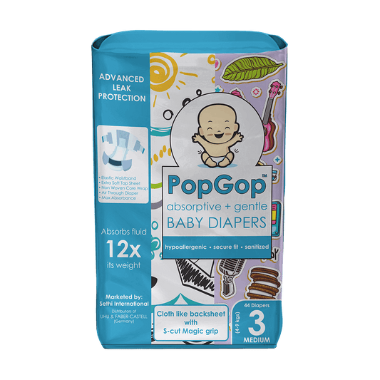 PopGop Baby Diapers Medium (Size 3) (44 Pcs) - Stockist.pk