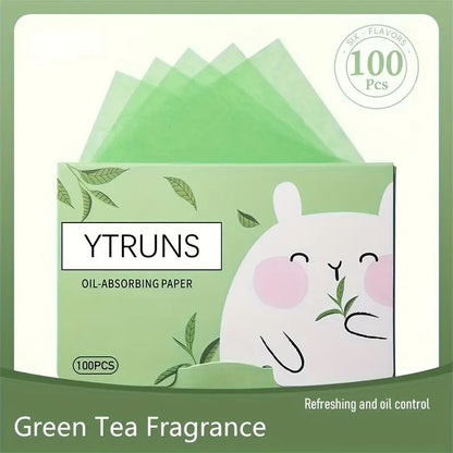 100pcs Boxed Scented Oil Absorbing Paper For Facial Oil Control And Cleansing