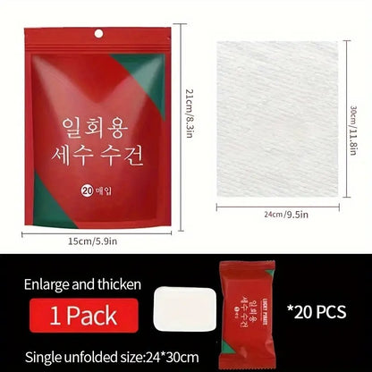 20pcs Compact Disposable Towels