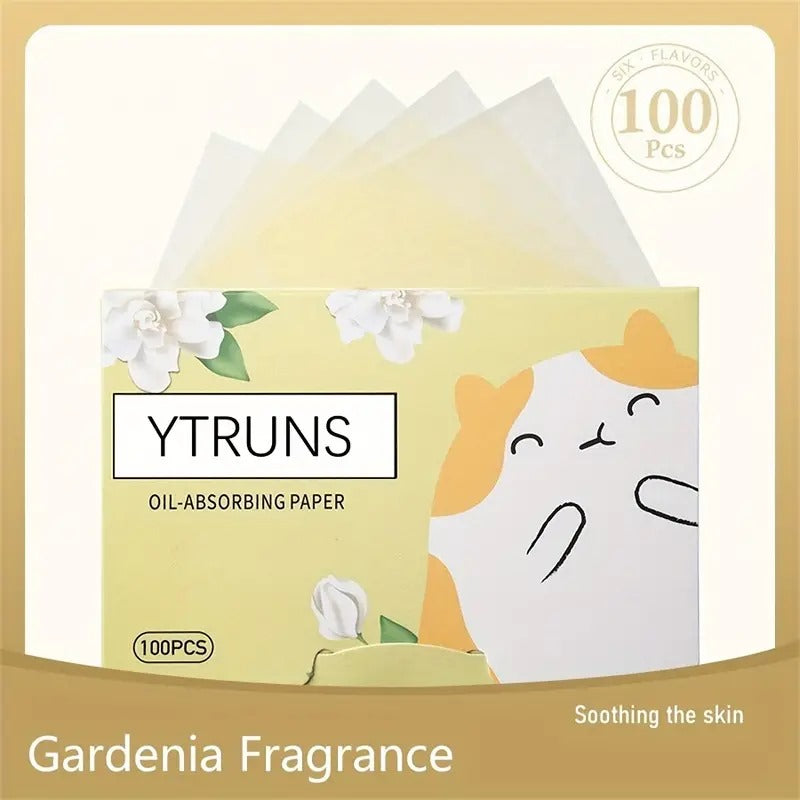 100pcs Boxed Scented Oil Absorbing Paper For Facial Oil Control And Cleansing