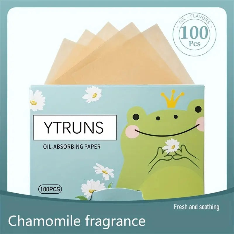 100pcs Boxed Scented Oil Absorbing Paper For Facial Oil Control And Cleansing
