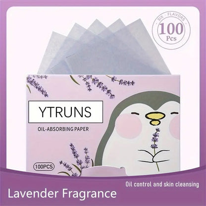 100pcs Boxed Scented Oil Absorbing Paper For Facial Oil Control And Cleansing