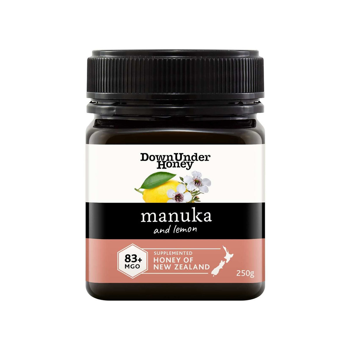 DownUnder Manuka Honey & Lemon, MGO 83+, 250g