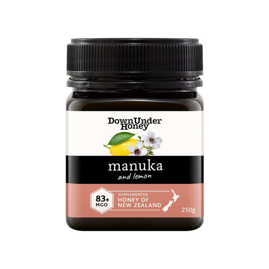 DownUnder Manuka Honey & Lemon, MGO 83+, 250g