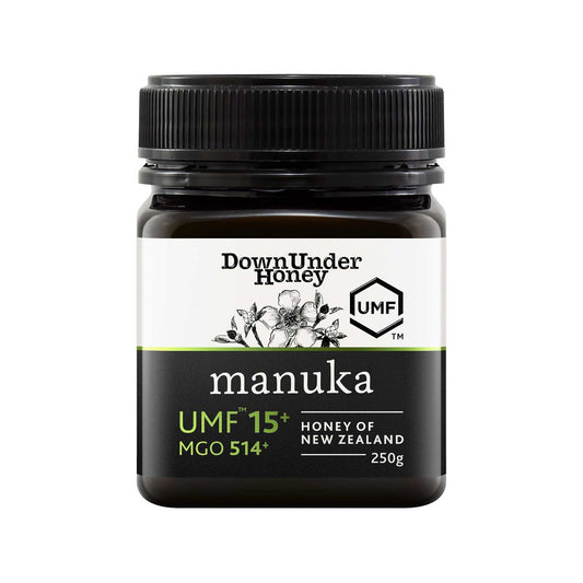 DownUnder Manuka Honey, UMF 15+, MGO-514+, 250g